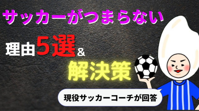 現役サッカーコーチが回答 サッカーがつまらない理由５選とその解決策とは サッカー指導初心者徹底攻略ブログ